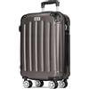 POSH Valigia media in ABS - Trolley rigido leggero 65x45x25 cm - Bagaglio da viaggio da 62L con serratura a combinazione - Rigida da 3 kg con ruote piroettanti a 360° - Ideale per viaggi di 7 giorni