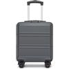 Kono Valigia leggera a mano grande media piccola bagaglio a mano bagaglio a mano guscio rigido leggero trolley da viaggio valigia con serratura TSA e robuste 4 ruote girevoli, Grigio, 45x36x20cm