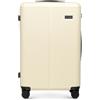 WITTCHEN Stripes Line Valigia media (L) | 67,5 × 45 × 27 cm (65 L), ABS rigido, 4 ruote 360° e lucchetto combinazione | Trolley da viaggio formato L, Ryanair/ITA Airways - Colore: Crema