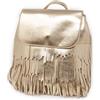 Emila Zainetto con frange color oro donna zaino dorato ragazza vintage borsa da passeggio per uscire tempo libero casual semplice scuola Università viaggio gita primavera estate 2026 Oro