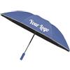 TOPTIE Ombrello rovesciato automatico personalizzato, Ombrello da viaggio antivento stampato con logo con striscia riflettente Ombrello personalizzabile con scritta
