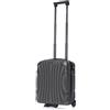 R.Leone Valigia da 1 Fino a Set 4 Trolley Rigido grande, medio, bagaglio a mano 55x40x23 cm Wizz, ITA Airways e bagaglio 45x36x20 cm EasyJet in ABS 8005 (Grigio, XS Bagaglio 45x36x20cm 2Ruota)