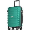 POSH Valigia rigida M in polipropilene - Trolley leggero da cabina 2,5 kg con effetto carbonio - Bagagli robusta con 4 doppie ruote - Capacità 40 litri, resistente ai graffi - 60x40x23 cm