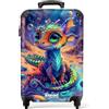 NoBoringSuitcases.com NoBoringSuitcases© Valigia Bambini, Trolley, | 55x40x20 cm - Valigie, a Mano, Bagaglio (Draghetto - Multicolore)