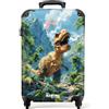 NoBoringSuitcases.com NoBoringSuitcases© Valigia Bambini, Trolley Bambino, | 55x40x20 cm - da Viaggio, Bimbo, Bagaglio a Mano (T-Rex nella giungla - Verde)