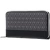 Coccinelle Pelle portafoglio Coated Monogram Zip Around Wallet Multi Noir/Noir nero