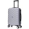 CELIMS - Valigia Cabina 55x40x20 | Trolley Cabina | Trolley Bagaglio a Mano | Valigia Rigida Piccola | Grigio