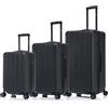 CELIMS - Set di 3 Valigie | Valigia Cabina + Media + Grande | Lucchetto TSA | ABS ultra-resistente | Ruote 360° | Nero