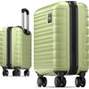 Travely Valigia bagaglio a mano 45x36x20cm - adatta per Ryanair, Lufthansa, Eurowings e co. I Trolley da cabina 32L con rotelle morbide, valigia da cabina