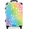 NoBoringSuitcases.com Valigia Bambina, Valigie Grandi, Trolley Medio, Valigia Per Bambini, Serratura TSA, Trolley Bimba, Valigia Grande 23 kg (67 cm - 72 L), (Cuori fluttuanti - Arcobaleno)