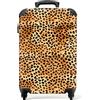 NoBoringSuitcases.com bagaglio a mano, trolley, valigia da 10 kg, rigida, leggera, valigie da viaggio per cabina, aereo, con 4 ruote girevoli, manico estensibile, robusto 55x40x20 cm Motivo leopardato
