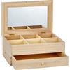 Artemio - Tavolino con portagioie, in Legno da Decorare, con Specchio
