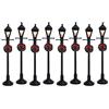 Lemax Christmas Village 64500 - Set di 8 lanterne a gas, funzionamento a batteria, 4,5 V