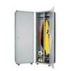 Garofalo Armadietto Mobile Spogliatoio in PVC Con Chiave 1 Anta H. 175 x L. 59 x P. 39 cm Grigio Sporco Pulito Salvaspazio Ripiano Appendiabiti per Interno Lavoro Piscina Casa