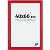 yd. Your Decoration - Cornice 40x60 cm - Rosso - Decorativa Parete in Legno con Vetro in acryl - Antiriflesso - 40x60 Cornice - Mura