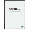 yd. Your Decoration - Cornice 50x70 cm - Nero Opaco - Cornice Decorativa Parete in Plastica con Vetro in acryl - Antiriflesso - 50x70 Cornice - Evry