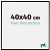 yd. Your Decoration - Cornice 40x40 cm - Nero Opaco - Cornice Decorativa Parete in Plastica con Vetro in acryl - Antiriflesso - 40x40 Cornice - Evry