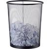 Relaxdays Cestino gettacarte metallo grande pattumiera portarifiuti da ufficio 20 litri Ø 30 cm alto 35 cm nero