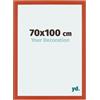 yd. Your Decoration - Cornice 70x100 cm - Arancione - Decorativa Parete in Legno con Vetro in acryl - Antiriflesso - 70x100 Cornice - Mura