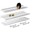VI.TEL. SCOLAPIATTI Acciaio cromo protetto con vaschetta raccogli gocce MADE IN ITALY (76 CM per pensile da 80 CM)