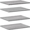 vidaXL Mensole Parete 4pz Grigio Sonoma 40x30x1,5cm Legno Multistrato