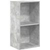 vidaXL Libreria a 2 Ripiani Grigio Cemento 40x30x76,5 cm Truciolato