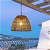 GUANSHAN 1 confezione Lampada solare intrecciata a erba marina Lampada a sospensione a energia solare Lampada a sospensione da giardino solare Luce a sospensione solare per esterni per balcone, giardino