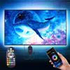 Nexillumi Luci LED per retroilluminazione TV da 75 pollici a 85 pollici con telecomando, per specchio, PC, controllo tramite app, sincronizzazione con la musica, illuminazione secondaria, luci LED RGB 5050 USB
