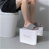 Coldcool Sgabello pieghevole per WC, sgabello da bagno, sgabello pieghevole per cacca, accessori da bagno per tutte le età, sgabello per postura seduta, bianco