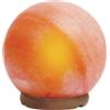 IlGruppone Lampada di Sale Himalayano Originale Naturale Realizzata A Mano con Base in Legno di Acacia Pezzo Unico Prodotto Certificato con Spina Europea - Ball15x17Cm-3Kg
