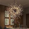 SANGPAO Lampadari Decorazione Domestica Fuochi D'artificio Dente Di Leone Luce A LED 12 Luci Moderne Lampade A Sospensione In Cristallo Grande Lampada Da Soffitto A Sospensione Per Sala Da Pranzo Sogg