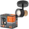 LEDVANCE DECOR SPOT CORK, 1 x 3,4 W, 230 lm, nero, faretto, teste orientabili, versatile, faretto per interni, lampade LED sostituibili, colore della luce bianco caldo, GU10