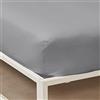 BASSETTI Lenzuola Singole, Lenzuolo Sotto con Angoli 90x200 cm - 100% Cotone, Made in Italy - Col. Fumo FA