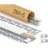 GEEKLUX 10 x Profili per Strisce LED da 2 m in Alluminio (Totale 20 m (WJ004_(64.2 x 13.8mm)_U_LED≤20mm, 5 x 2m_(10m))