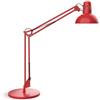MAUL Lampada da scrivania MAULstudy rossa LED E27 orientabile | luce calda accogliente, supporto solido antigraffio, doppio snodo flessibile, testa girevole, lampadina sostituibile