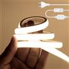 HEGEHE - Striscia LED COB 220V con On/Off, IP65 Impermeabile Flessibile, 288 LED/m 3 metri Bianco Naturale 4000K Striscia Neon LED FCOB Super Luminosa CRI90+, Può essere tagliata ogni 50 cm