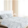 SpazioTessile Copriletti Leggeri Estivi Fantasia Tessuto Piquet 100% Cotone (Natura Verde, Singolo 180x270)