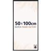 Dutch Frame Factory - Cornice 50x100 cm - Nero Lucente - Cornice per foto in Plastica con vetro plastico Antiriflesso - Cornice portafoto 50x100 cm - Easy