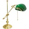 arterameferro Lampada da tavolo Ministeriale Vetro Verde in Ottone MADE IN ITALY