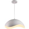 damastoreitalia Lampadario Sospeso E27 Moderno a Forma di Conchiglia, Regolabile, Design Minimalista per Cucina, Soggiorno e Camera da Letto (Bianco)
