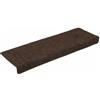 vidaXL Tappetini per Scale autoadesivi 15 pz 65x21x4 cm Marrone Bordo Rettangolare