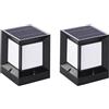 Eoslcusmvl 2X A Colonna Solare A LED Lampada A Colonna A Energia Solare Lampada da Parete Impermeabile per Esterni per Giardino Paesaggistico da Cortile 10 cm