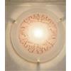 Generico Plafoniera da soffitto classica in vetro rotonda decorata camera da letto, sala da pranzo, cucina, bagno, ingresso D 40 cm art. regina (ROSA)