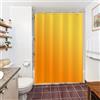 Uiiooazy Tenda Doccia Antimuffa, Tenda da Doccia 150x200cm Arancia Gradiente Giallo Sfumata Moderno Tende da Bagno Tessuto Lavabile Impermeabile Poliestere Tende per Vasca da Bagno con 10 Anelli