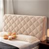 DOSYCOVUR Copri Testata Letto 1 Piazza E Mezza Elasticizzato Imbottito in Velluto Per Testiera Letto Matrimoniale Protezione Completa Antipolvere Lavabile Spessa E Morbida,B,130cm