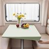 VFGFDJNDFX Copritavolo Rettangolare Con Bordo Elastico Per Camper, Tovaglia Antimacchia Impermeabile PVC, Moderna Jacquard PU Tovaglie (Verde Salvia,60 * 60cm(quadrata))