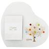 Sospiri Venezia Portafoto Vetro Murano Cornice a Cuore Decorazione Albero della Vita con Murrine Supporto da Scrivania o Tavolo Foto 13x18 cm Idea Regalo Made Italy (29x29 cm)