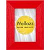 Wallazz Cornice Portafoto in Legno Pregiato - Made in Italy - Vetro Sintetico Infrangibile Crilex - Disponibile in Diverse Varianti - Design Italiano e Qualità Artigianale, 29,7x42cm A3 Rosso