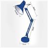 TrAdE Shop Traesio - Lampada da SCRIVANIA con Braccio SNODABILE Attacco E27 Luce Tavolo per Ufficio - 31993 - Blu