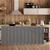 Wokuaile Tendina Sottolavello Cucina, Tende per Mobili da Cucina, Tenda Corta Hook Loop Autoadesiva, Antipolvere e Privacy, per Mobile Sottolavello, Armadio, grigio, L120 x A70 cm